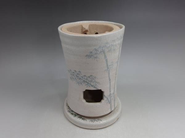 涼炉　竹笹図　煎茶道具/湯沸/焜炉/煎茶器