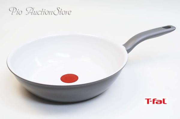 N677/ティファール IHセラミック ウォックパン 白 26cm