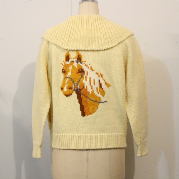 70s カウチンセーター 馬柄ニット アメリカ古着ビンテージ1170 60s