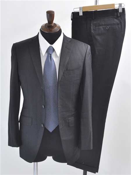 6TB4】1円ビサルノ×伊製生地ロロピアーナ 3つ釦シングルスーツS