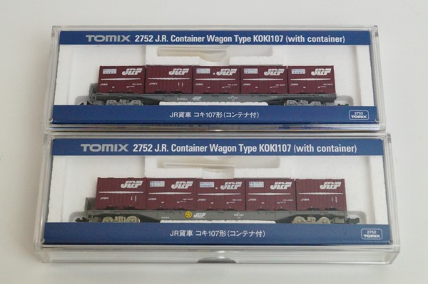 TOMIX 2752 JR貨車 コキ107形 コンテナ付 2両セット