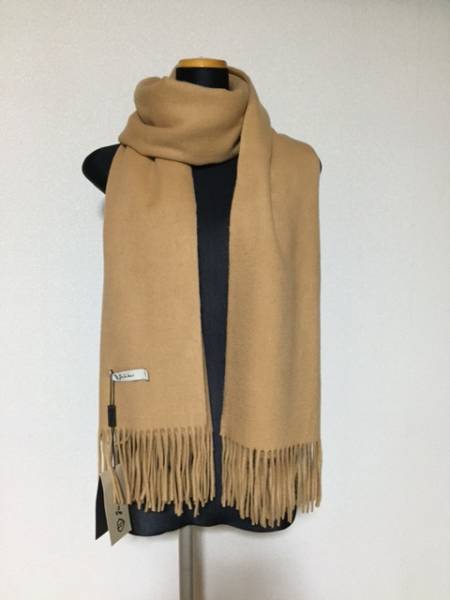 ★新品★極上カシミア100％　大判ストール♪　キャメル色