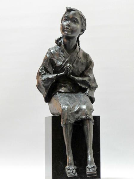 絵画館 中村晋也 ブロンズ「ボンタンちゃん」証明付☆25～35万☆ 美術
