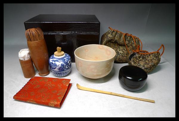 棗 茶杓 セット 茶碗 茶道具 茶道具一式 利休茶箱 振出 茶巾筒 香合 茶筅筒