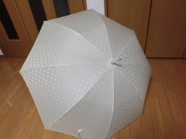【アンテプリマ】★ドット柄ロング雨傘★新品★クリーム