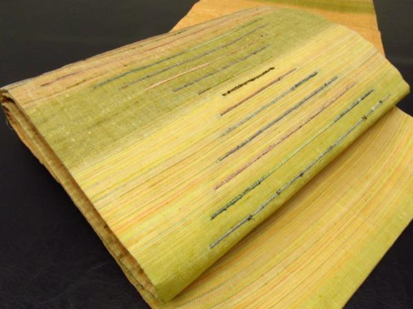 着物10 逸品!! 絹 斜平織 ぜんまい紬 暈し 袋帯☆☆☆☆☆