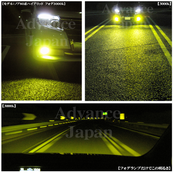 H8 LEDフォグランプ ファンレス 無極性 1年保証 CREE 22w 3000lm