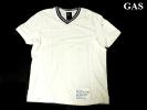 ◇未使用 GAS(ガス) Vネック コットン鹿の子Tシャツ