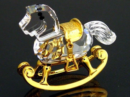 スワロフスキー ロッキングホース SWAROVSKI 木馬 置物 馬 フィギュ 