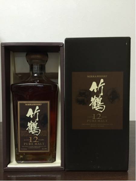 終売 レア ニッカ ウイスキー 竹鶴 12年 旧ボトル 角瓶 未開栓 【公式