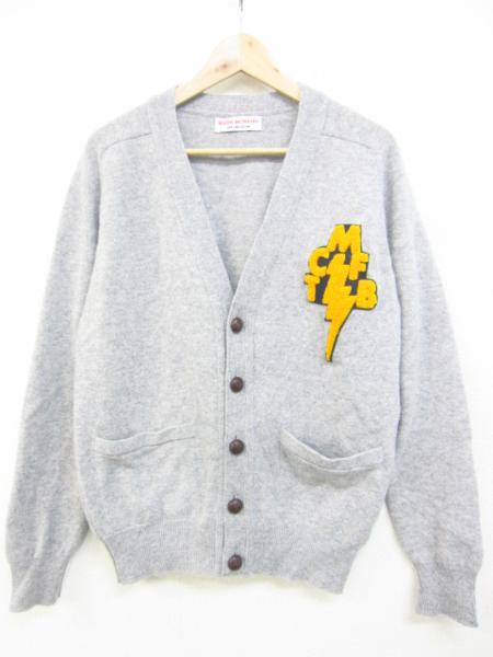 スコットランド製 マークマクナイリ― ラムウールカーディガン L