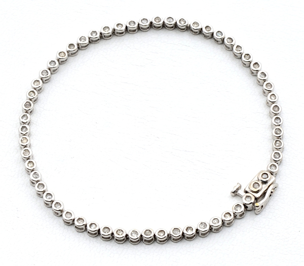 ダイヤモンド ブレスレット 1.00ct テニスブレスレット K18 K18WG