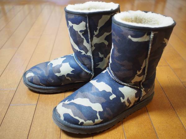 美品 UGG 迷彩 ムートンブーツ W10