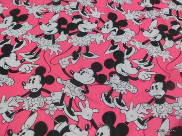 激レア☆アメリカ版 ミニーがいっぱい♪ シーツ*生地*リメイク シーツ