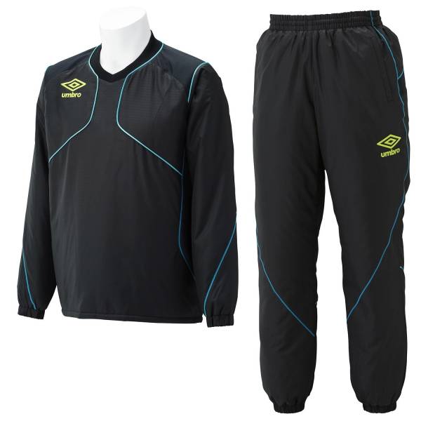 UMBRO PFT サーモパデッド ピステトップ上下セット (ブラック)Ｏ