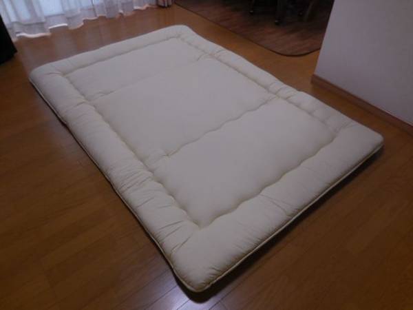 国内綿入れ　合繊固綿入り敷布団　ダブルロング　ベーシック