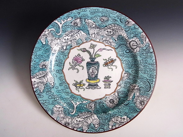 正規品，低価 1860年 東方趣味 文物 獅子絵皿 英国アンティーク(1800年 - 1900年)｜売買されたオークション情報、yahooの商品情報をアーカイブ公開 - オークファン 骨董陶磁器一般