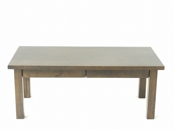 無印 MUJI タモ材 木製 テーブル M-LT450 幅90cm 引出付O1739745