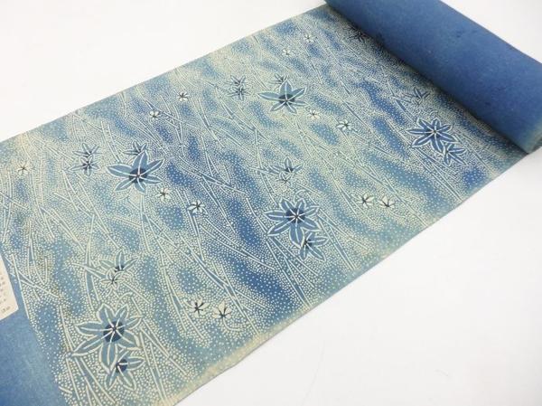 inagoya☆天然藍染☆【小紋着尺】 正絹 着尺 反物 i1551ab