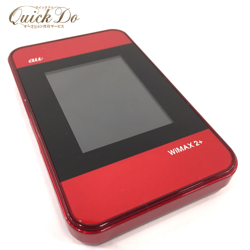 1円 利用制限○ au HWD15 Huawei モバイルルーター 赤系