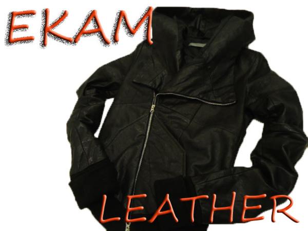 羊革◇エカム EKAM◇ハイネック シングルラムレザージャケット 0311