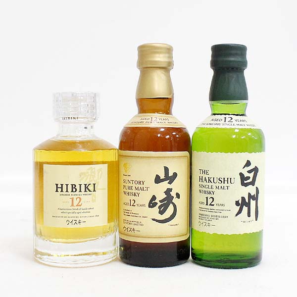 ★古酒1円～ 3本セット/国産ウイスキー 各種 50ml O6C0378-80