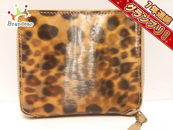 コムデギャルソン 2つ折り財布 豹柄 PVC(塩化ビニール)