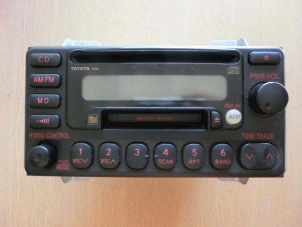 ③WILL NZE127 純正 CD　MD　ステレオデッキ H14 ZZE