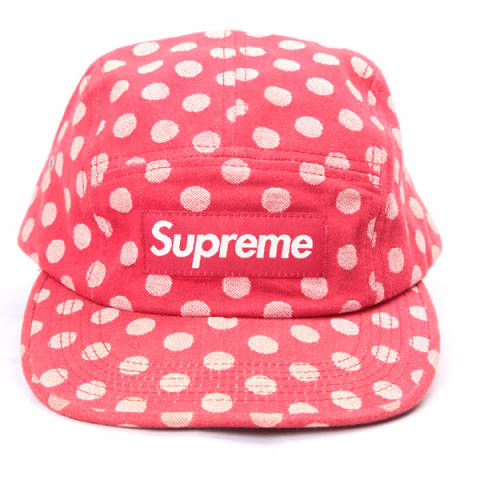 SUPREME(シュプリーム)ドット柄BOX　LOGOキャンプキャップ