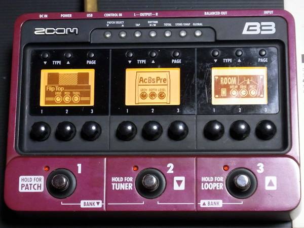 ZOOM・ベース用マルチエフェクター/アンプシミュレーター・B3 ZOOM B3