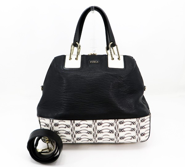 ◇【FURLA フルラ】バイカラー 2WAYバッグ ハンドバッグ