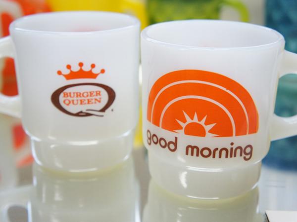 2個セット!! 美品 FireKing スタッキングマグ バーガークイーン