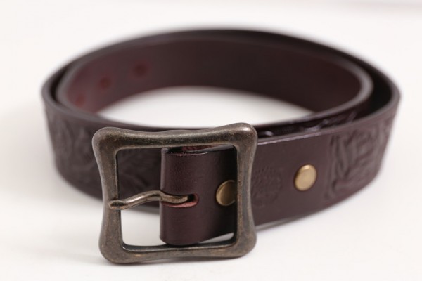 新品 COOTIE クーティー カービング レザー ベルト M A4