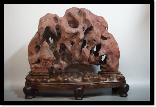 観賞石　盆石　茶室　盆栽　中国美術　煎茶道具　床飾り　_1