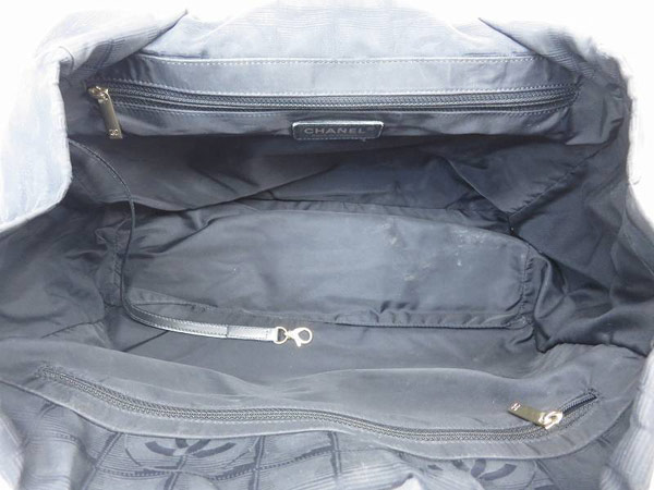 1円 シャネル ニュートラベルライン MM トートバッグ 黒 BR646