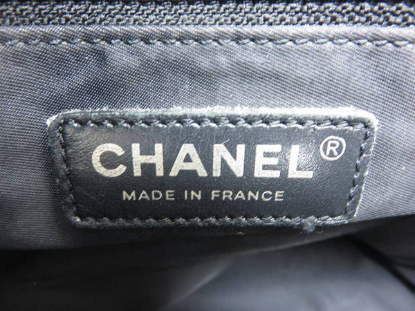 1円 シャネル ニュートラベルライン MM トートバッグ 黒 BR646