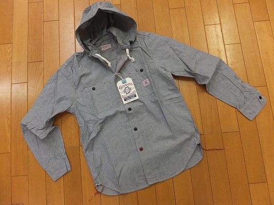 RR93 GROOVERS USフード付セルビッチシャツL/元マッコイズ東洋