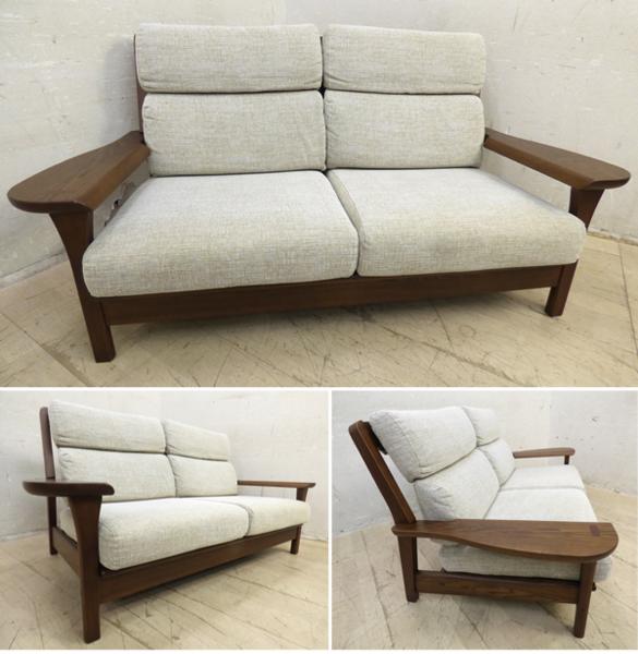 □展示品□葉山ガーデン□しゃもじ/2人掛けソファ/17.9万/bbb44n(布製