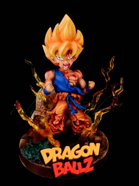 ドラゴンボール②　一品物　超サイヤ人 孫悟空　スーパーサイヤ人３　創作品　完成品 ドラゴンボール Z ☆ 孫悟空 「超サイヤ人覚醒」☆ 改造 一品物