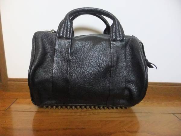 BUYMA購入LUSHラッシュ本革レザードラムボストンバッグ黒