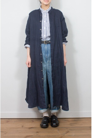 nest Robeネストローブ2016リネンデニムマキシシャツワンピース