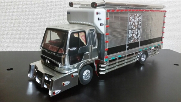 1円〜 アオシマ 1/32 4tデコトラ 丸美グループ 渡月丸 京洛運輸