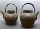 鉄壺 最上 染付馬絵茶碗 荒川豊蔵 □星庵特別企画□人間国宝 六角草花