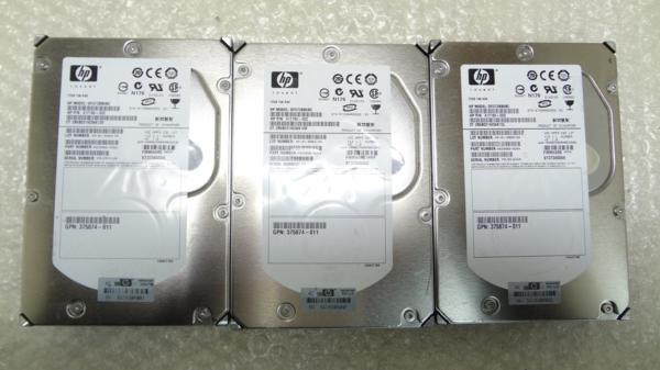 HP 3.5インチHDD 72GB 15K SAS DF072BB6BC x 3個セット 中古