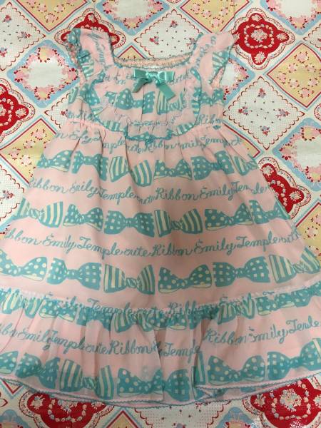 キッズ服(100cm~) 美品！シャーリーテンプル おリボン柄シフォン