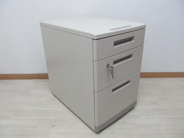 ★KOKUYO ３段袖机 鍵２本付 脇机 コクヨ★F