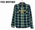 新品【S】FIVE BROTHER ファイブブラザー チェック柄ネルシャツ