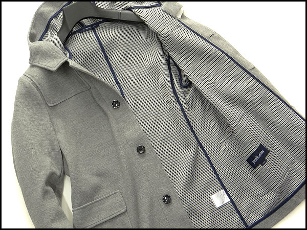 新品 ニューヨーカー 鹿の子ジャージーダッフルブルゾンL灰23019