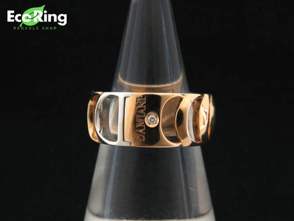 1円 ダミアーニ ダミアニッシマK18×ダイヤモンド リング HG487