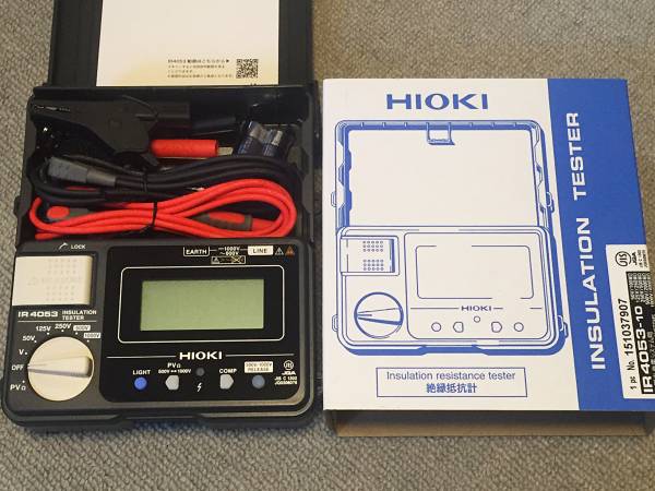 日置 HIOKI 太陽光発電システム用 絶縁抵抗計 IR4053-10 Z906